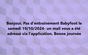 BABYFOOT DU 19/10/2024